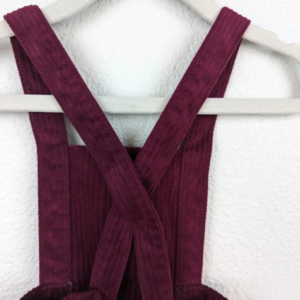 Wonder Nation ~ Baby Girl's Maroon Corduroy Jumper Size 18 months - Picture 5 of 10